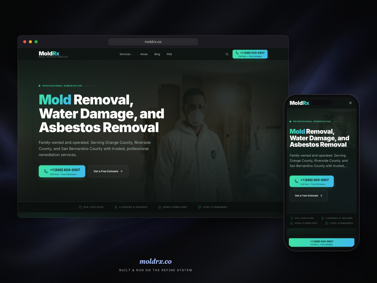 moldrx.co shown on desktop and mobile